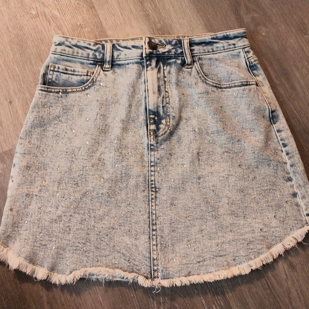 SO Light Blue Denim Mini Skirt